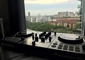 view from my DJ deck
